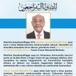 Madaxweynaha Soomaaliya oo Saxiixay Buugga Tacsida Marxuum Imaam Maxamed Yuusuf Cali.